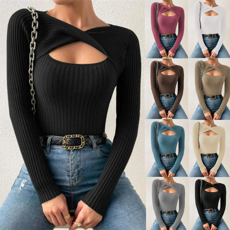 Hohlstrick-Pullover mit Asymmetrischem Schnitt – Trend Edition